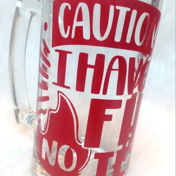 Glass Beer Mug heavy clear Custom Design Red 26.5oz Unisex Personalized - Picture 4 of 7